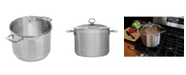 Chantal Induction 21 Steel Cookware 8Qt. Stockpot With Glass Lid